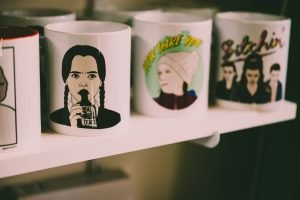 White and Black Ceramic Mug